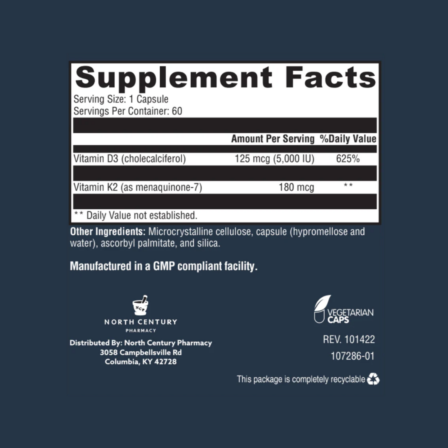 D3 & K2 OPTIMAL for NCPak #30