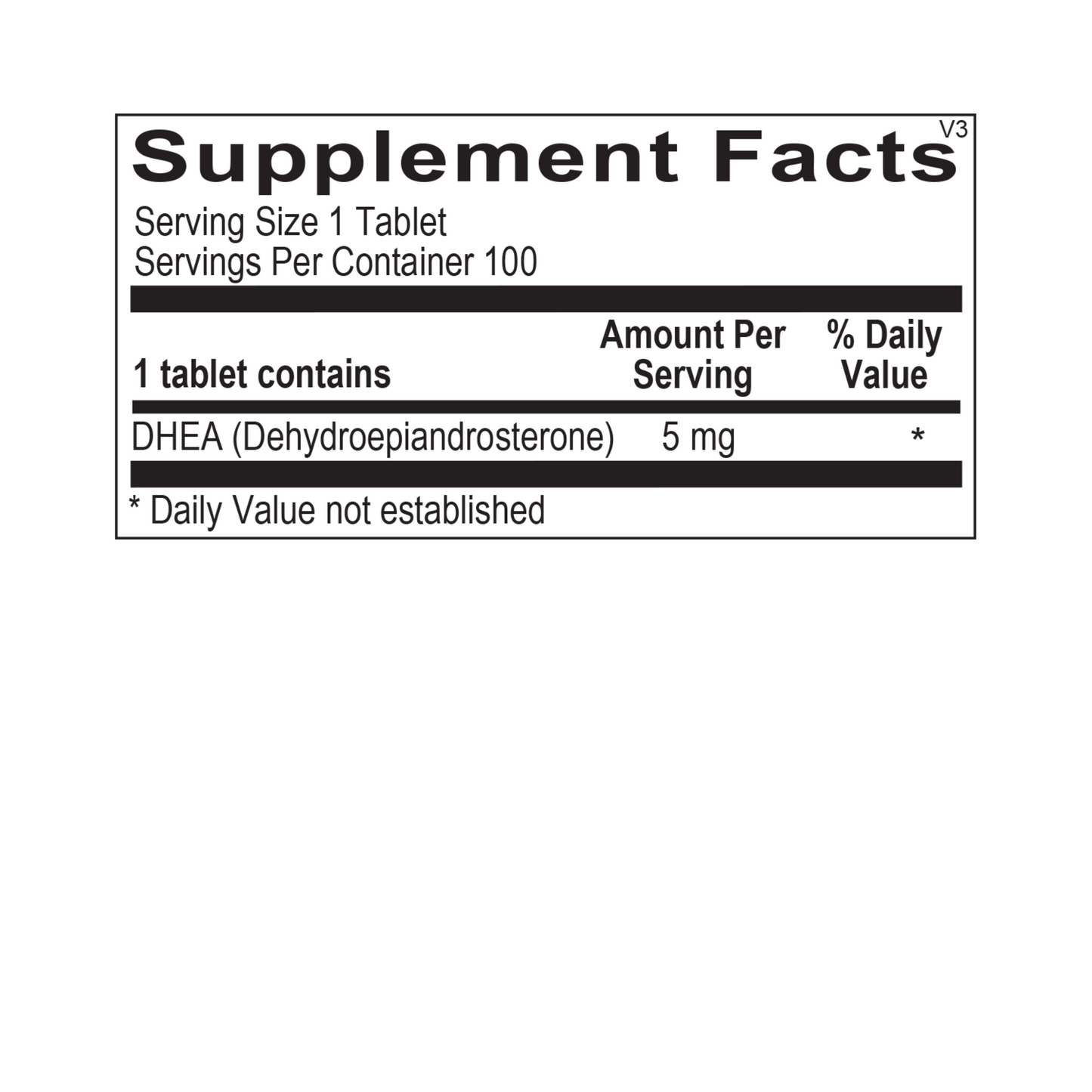 DHEA 5mg for NCPak #30