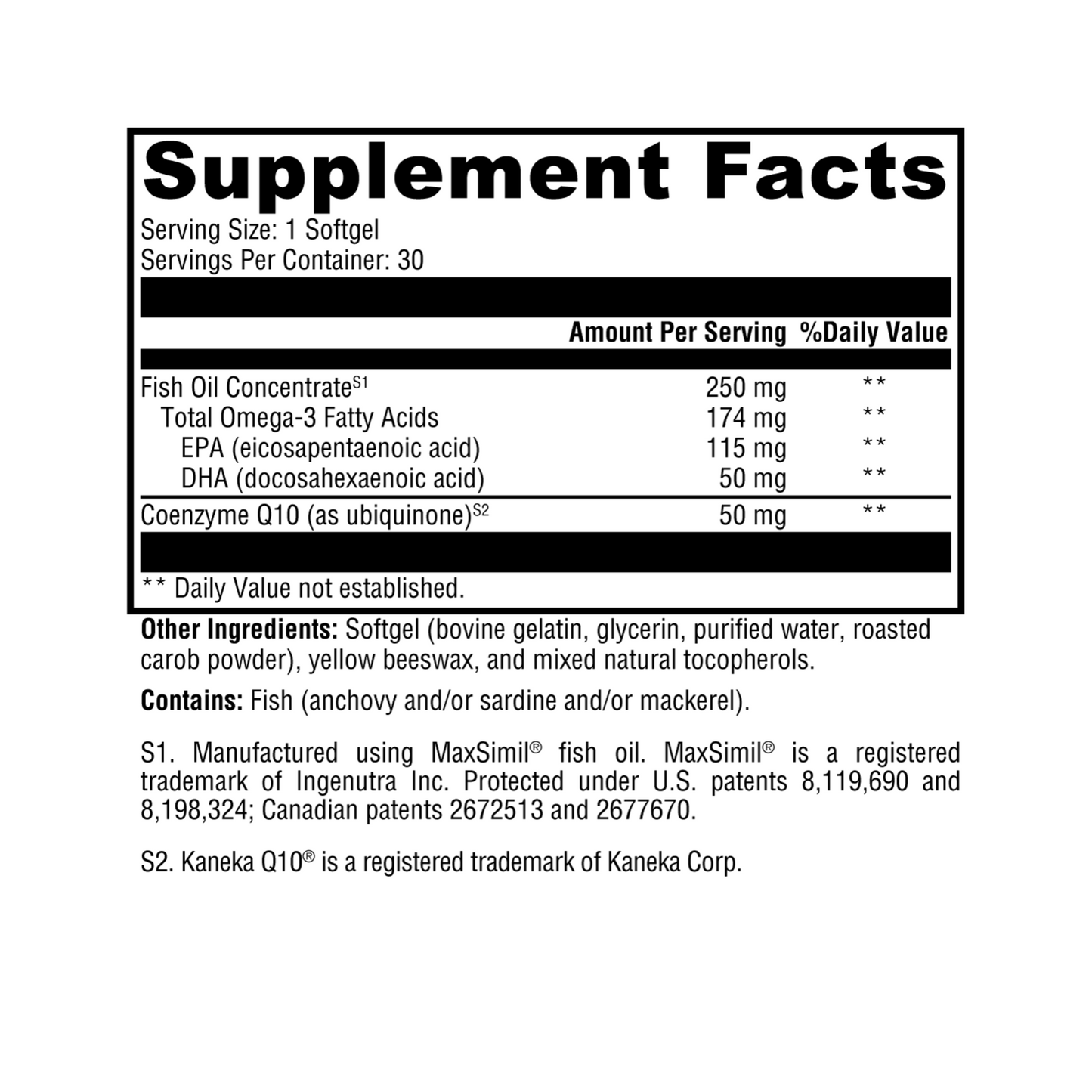 OptiOmega & CoQ10 30 Softgels