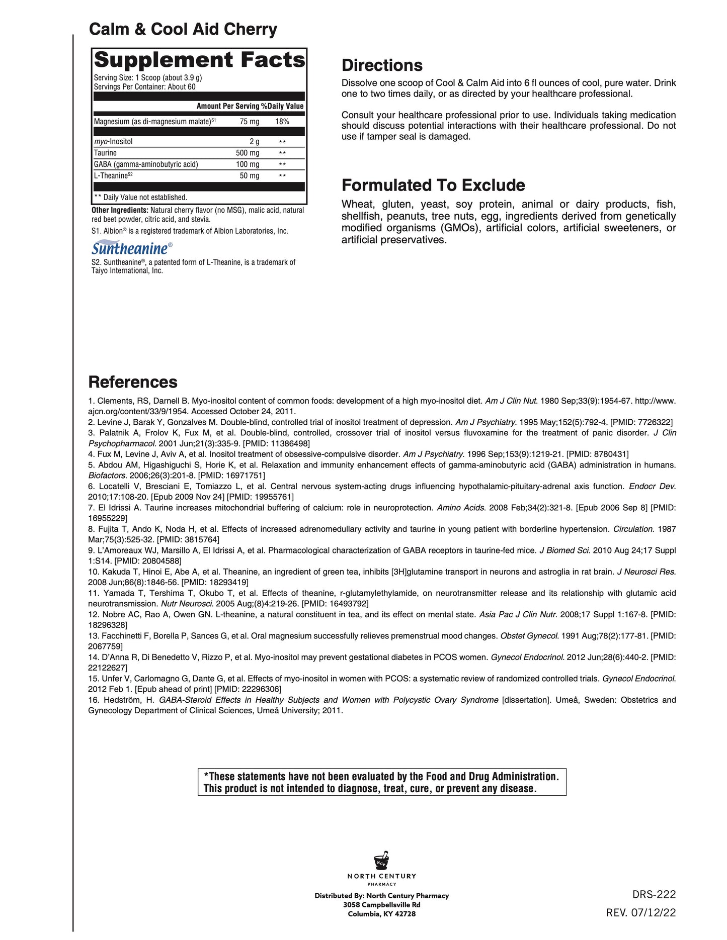 CALM & COOL AID – North Century Pharmacy