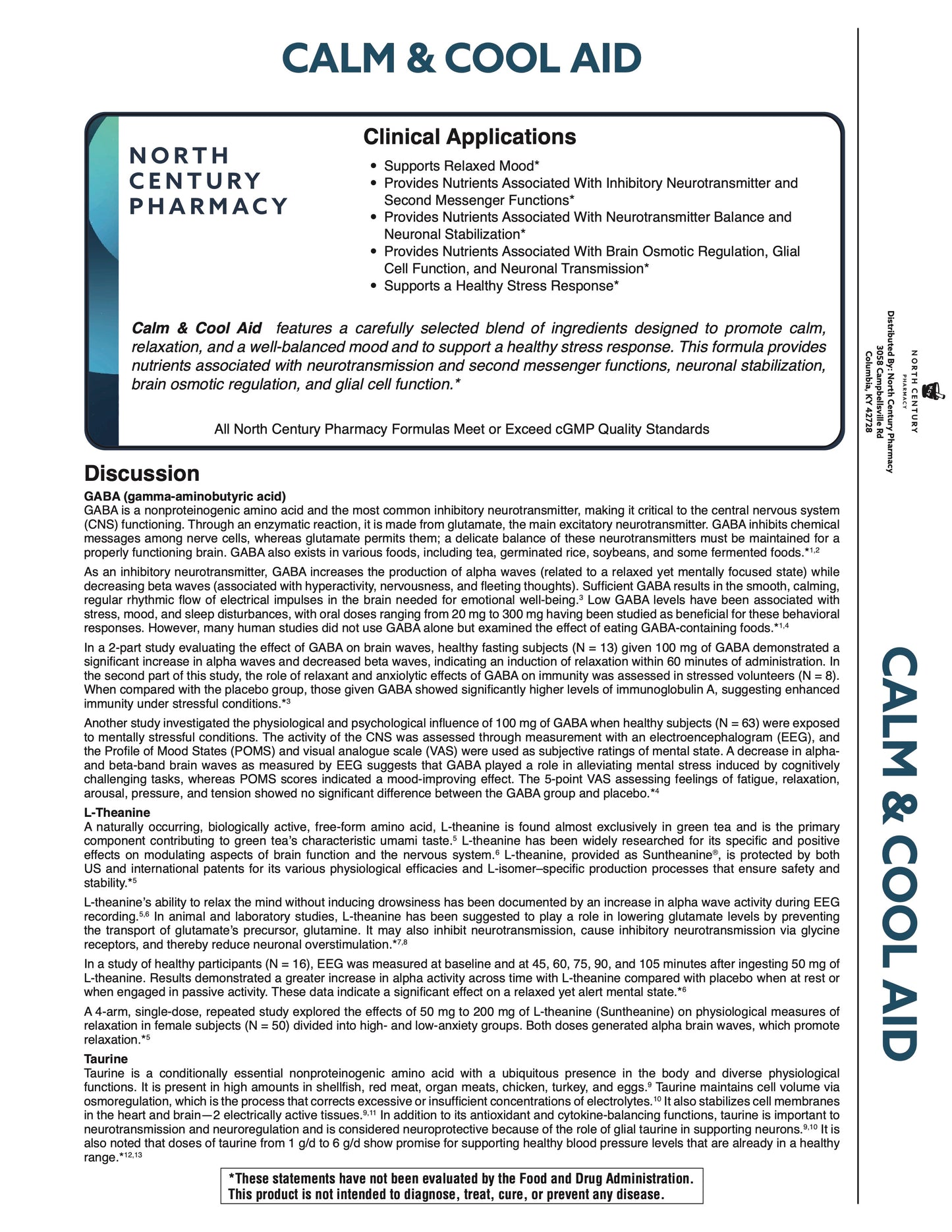 CALM & COOL AID Capsules – North Century Pharmacy