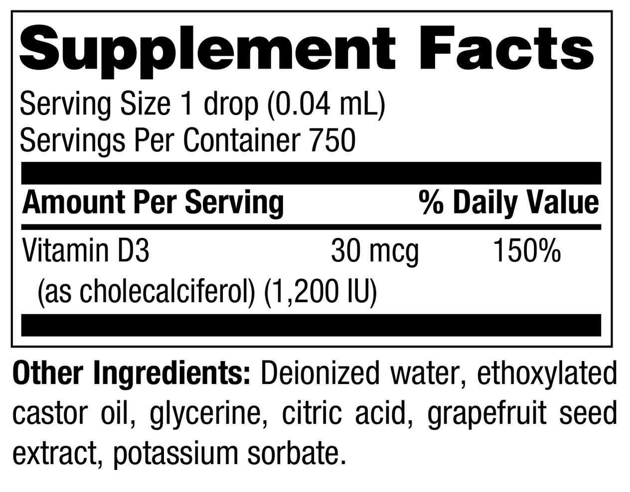 D3 Micellized Liquid Drops