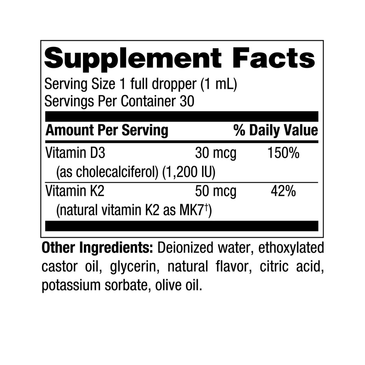 D3 & K2 Micellized Liquid