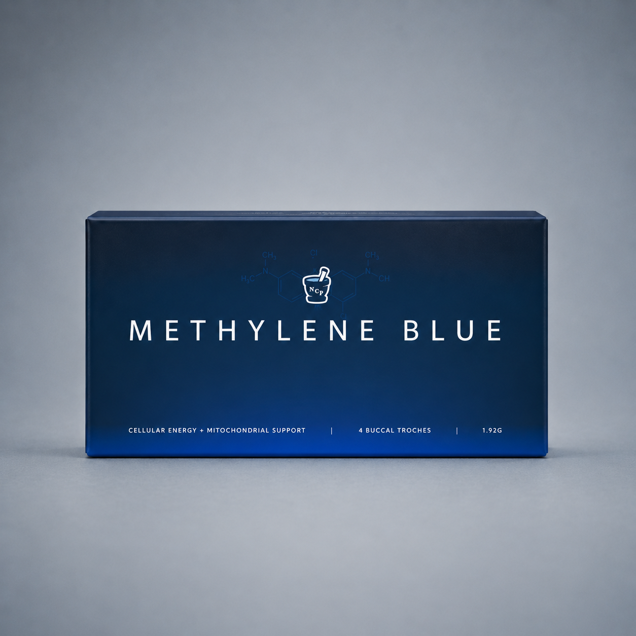 North Century Pharmacy Methylene Blue product packaging on a gray background