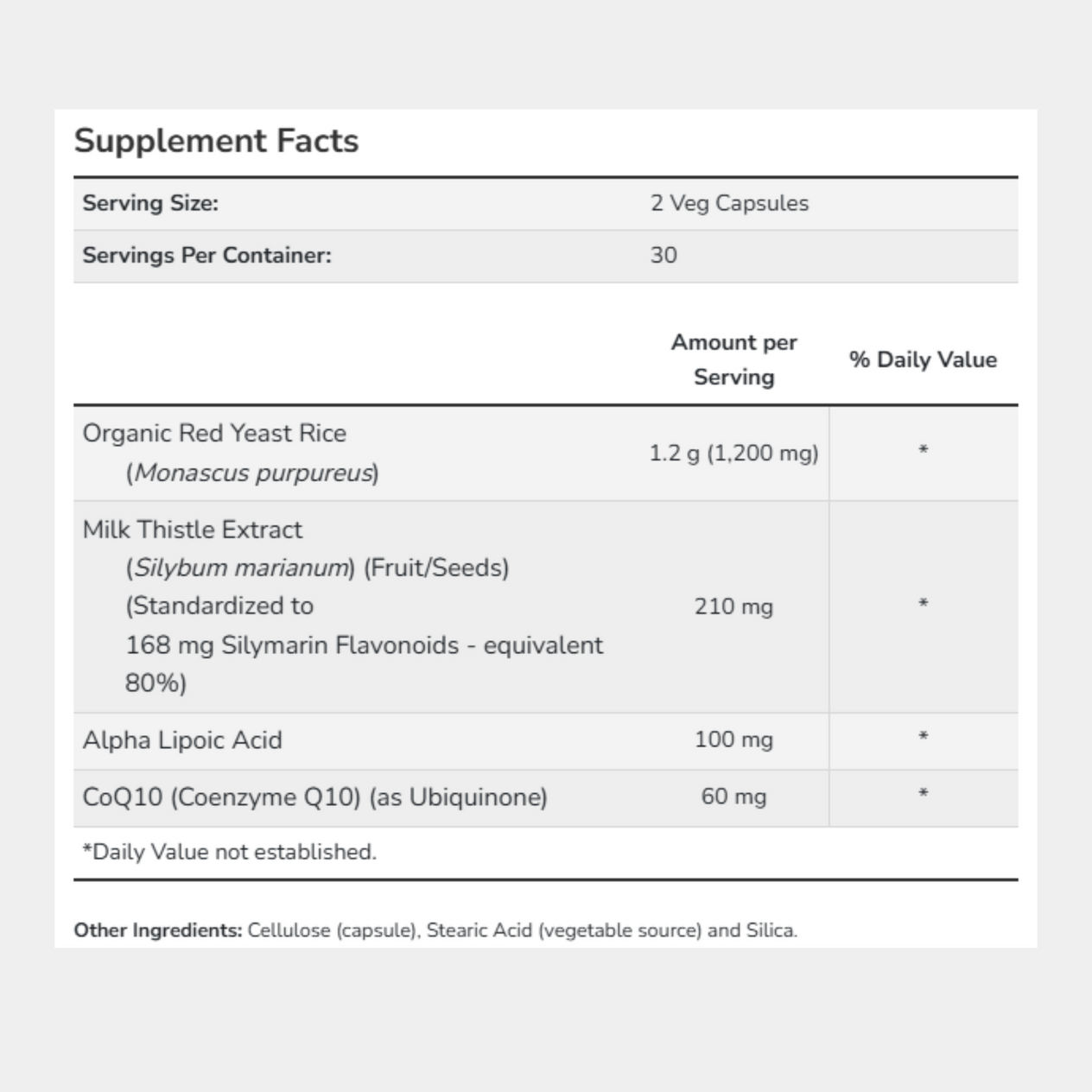 Red Yeast Rice w/ CoQ10 for NCPak #60