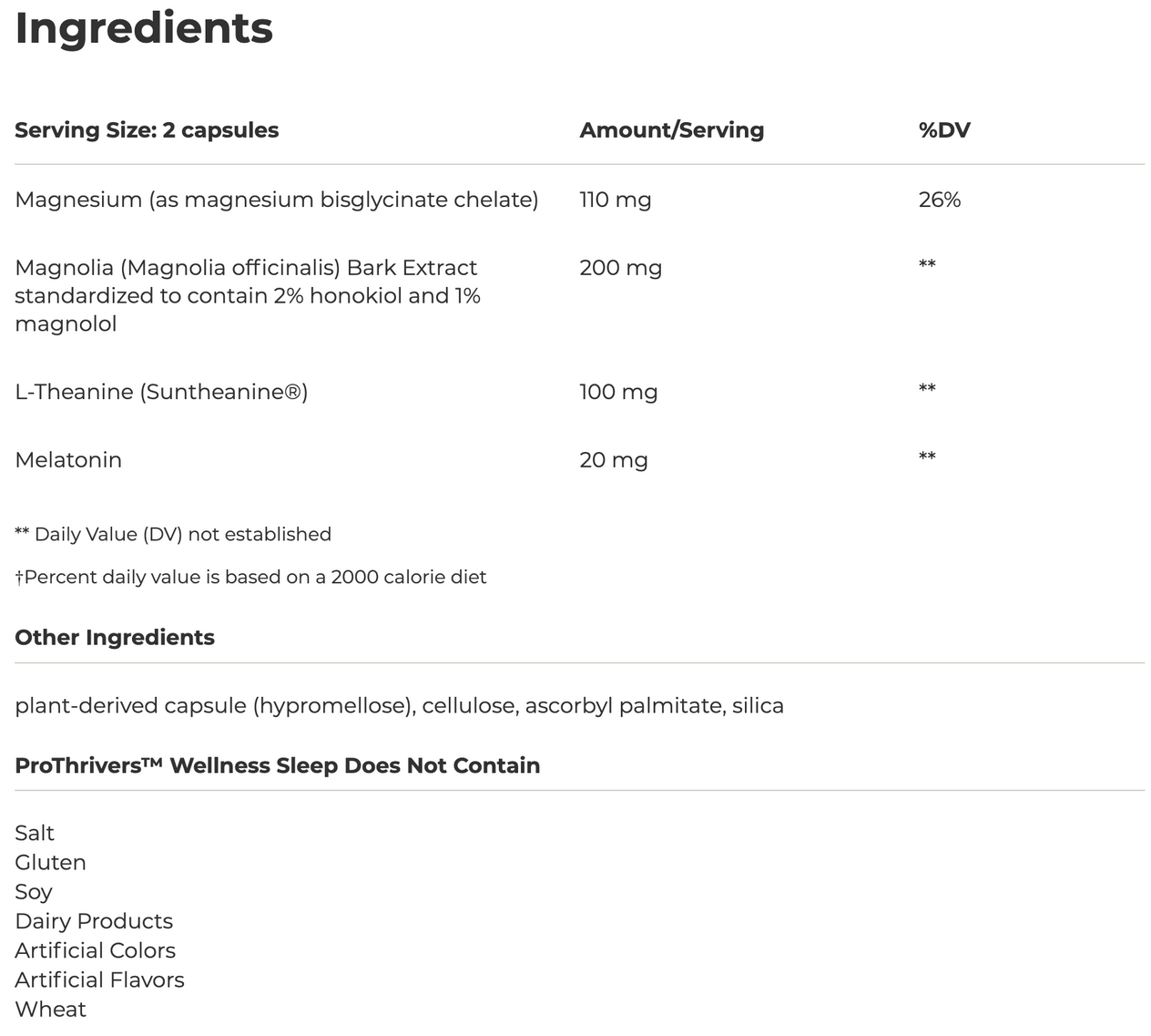 ProThrivers Wellness Sleep