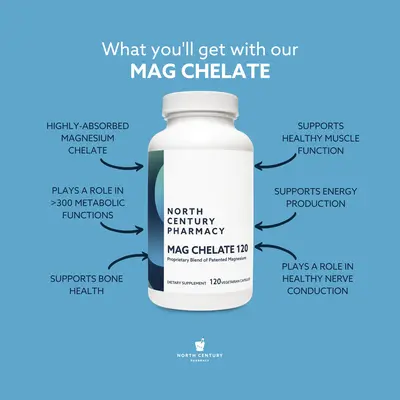 Magnesium Glycinate Chelate 120 Capsules