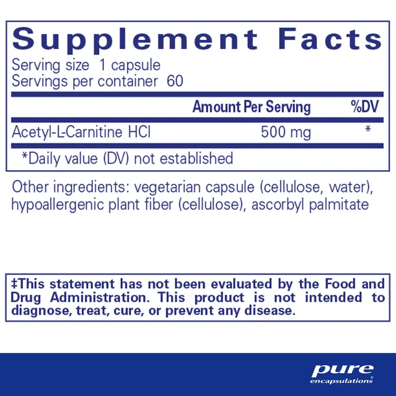 Acetyl-l-Carnitine 500 mg