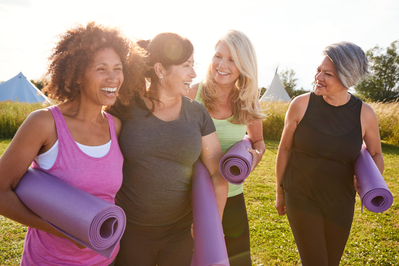 middled aged women exercising